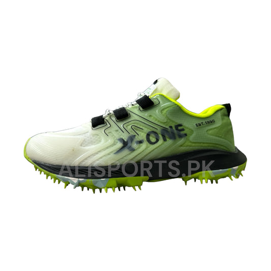 X-ONE Lime Cricket Shoes - Ali Sports
