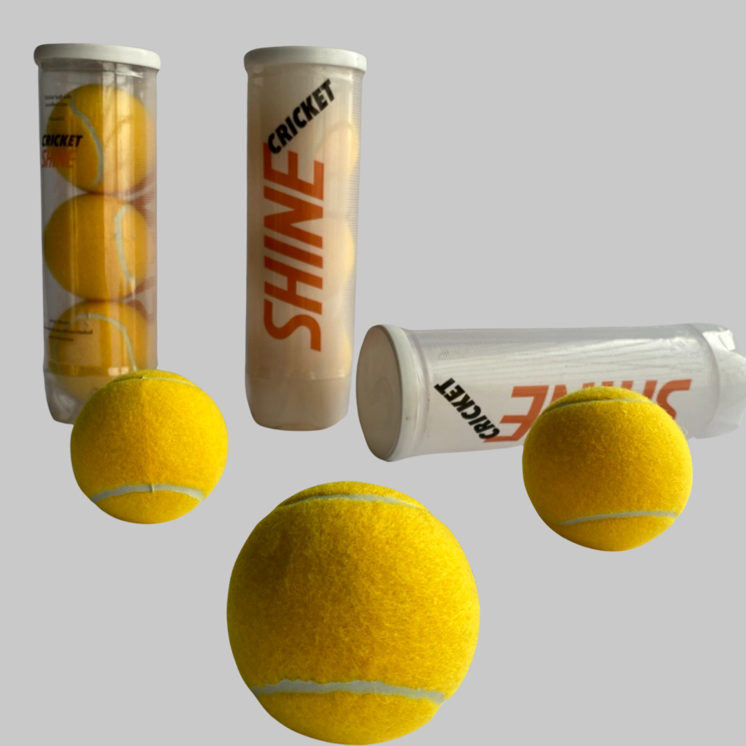 Shine Cricket Tennis Balls (Pack of 3) Shine