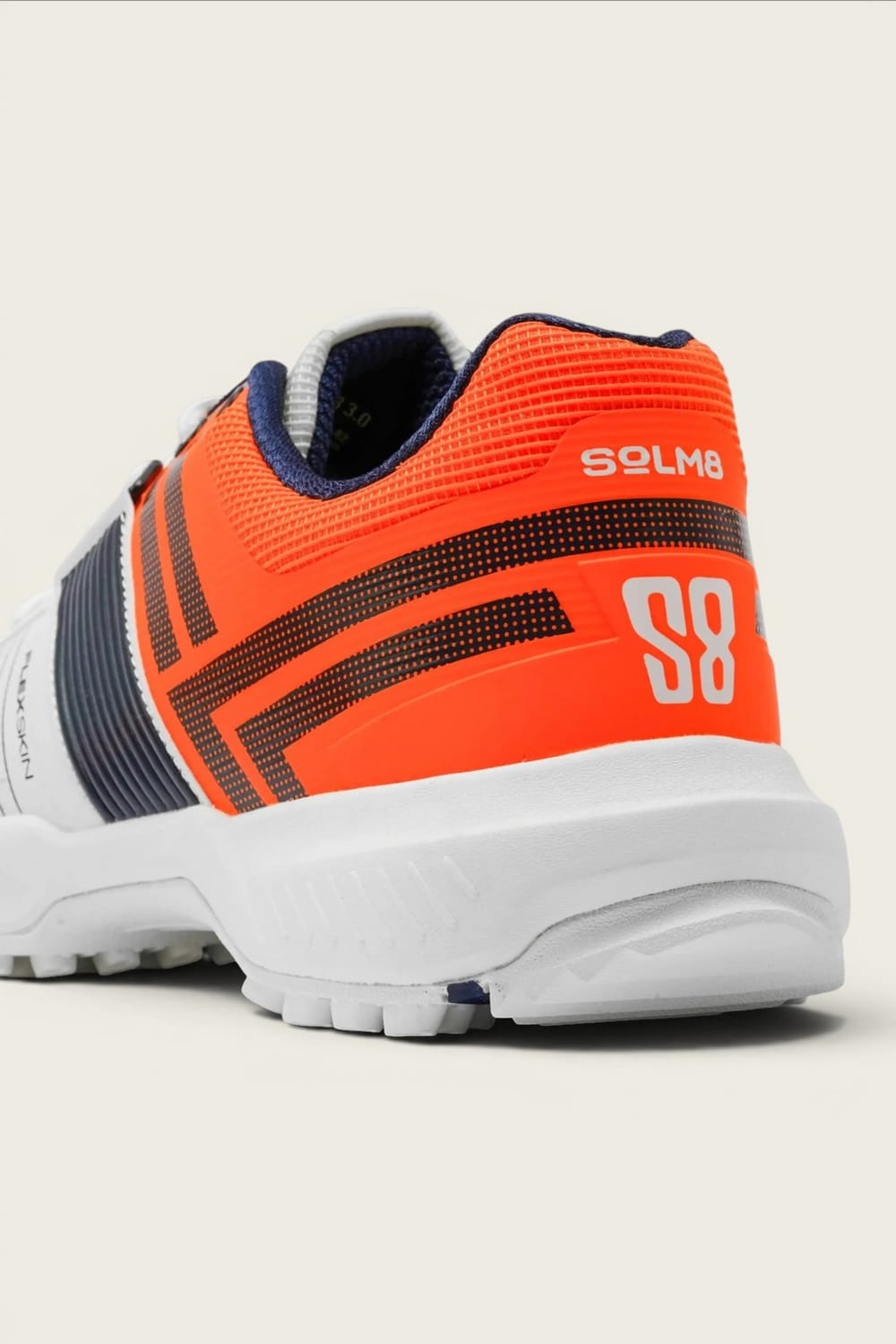 SOLM8 S8 3.0 Cricket Shoes - White / Orange SOLM8