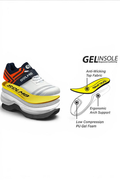 SOLM8 S8 3.0 Cricket Shoes - White / Orange SOLM8