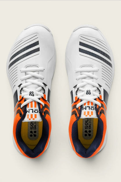 SOLM8 S8 3.0 Cricket Shoes - White / Orange SOLM8