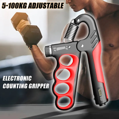 Hand Gripper Adjustable 5-100kg with Digital Counter V3 Ali Sports