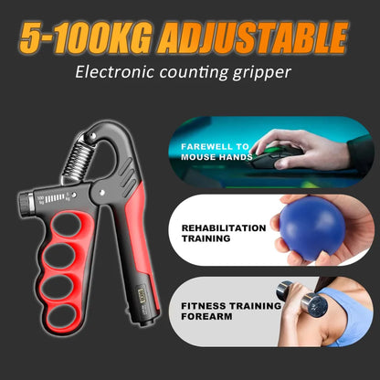 Hand Gripper Adjustable 5-100kg with Digital Counter V3 Ali Sports