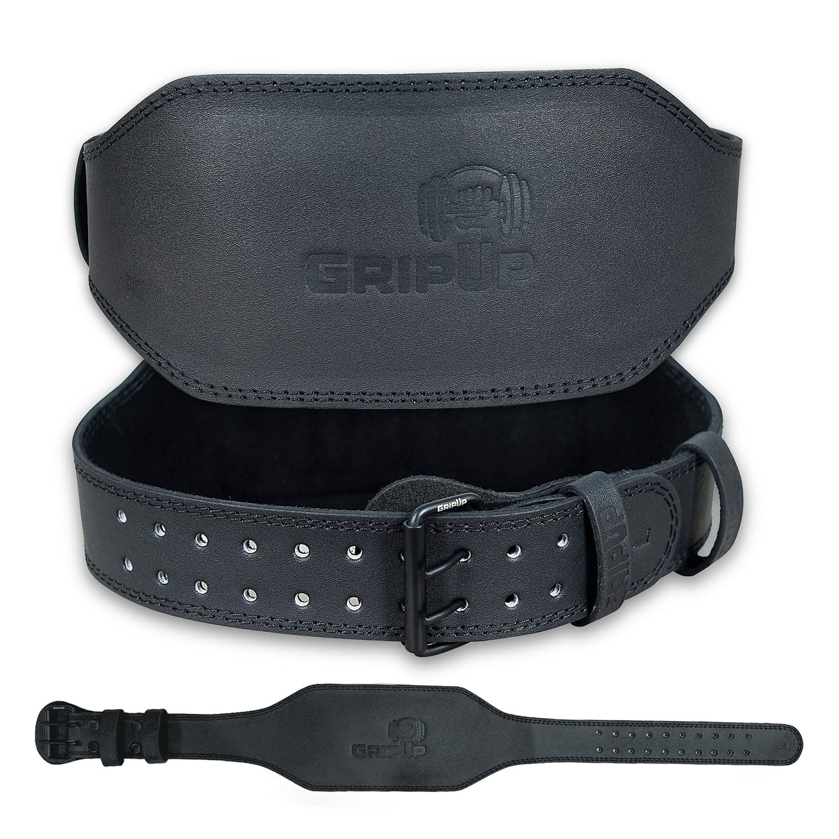 GymUp 6 Inch Adjustable Leather Weight Lifting Gym Belt GymUp