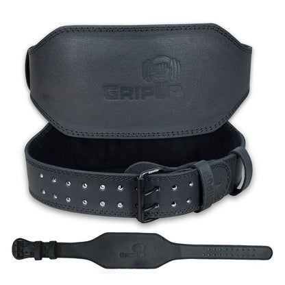 GymUp 6 Inch Adjustable Leather Weight Lifting Gym Belt GymUp