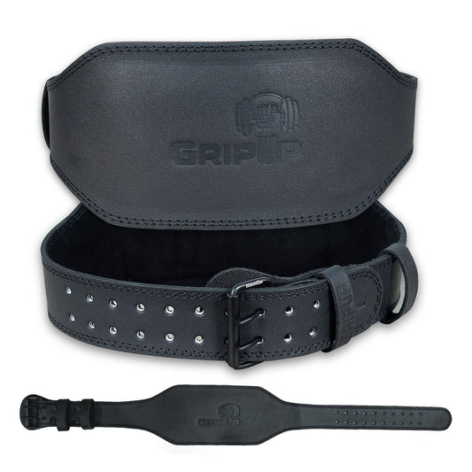 GymUp 6 Inch Adjustable Leather Weight Lifting Gym Belt GymUp