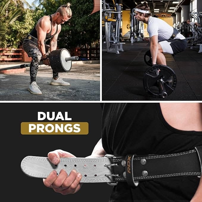 RDX 6 Inch Adjustable Leather Weight Lifting Gym Belt RDX