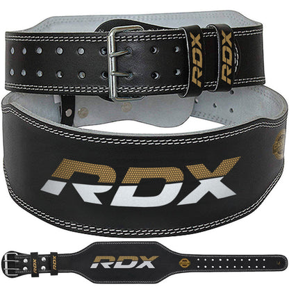 RDX 6 Inch Adjustable Leather Weight Lifting Gym Belt RDX