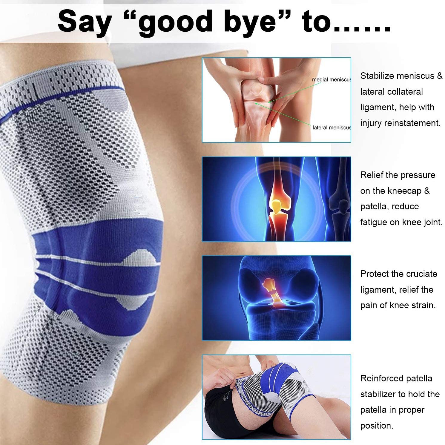 Knee Support with Sillicon Paddling - Ali Sports