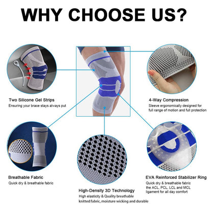 Knee Support with Sillicon Paddling - Ali Sports